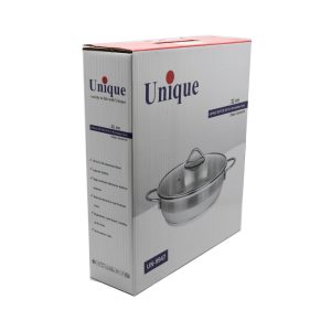 تابه درب دار دو دسته استیل یونیک سایز 32